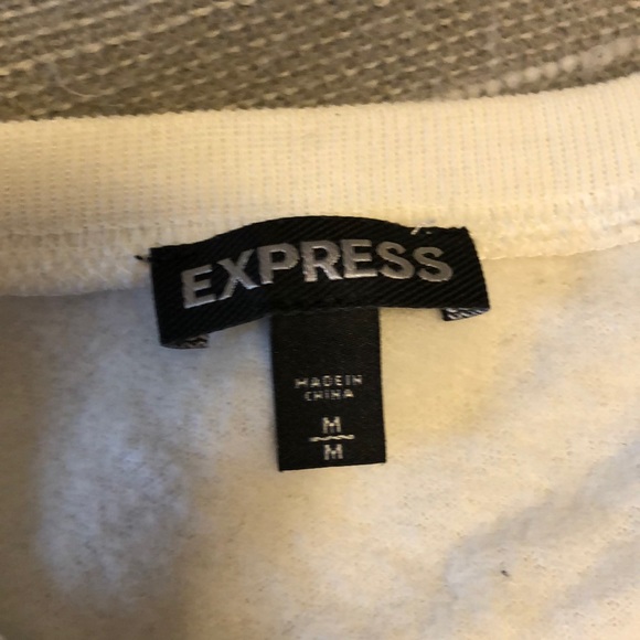 Express white sequin sweat shirt - Picture 3 of 3